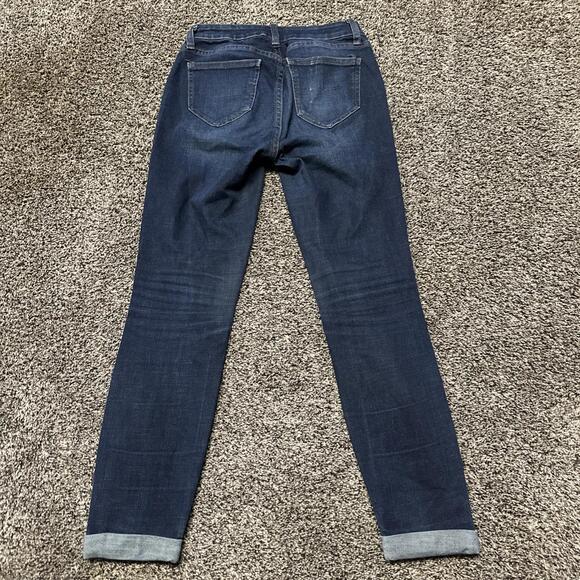 Lauren Conrad Jeans Woman’s Size 2 Skinny Blue Denim Dark‎ Wash Cuffed 26x26.5 - Picture 3 of 7